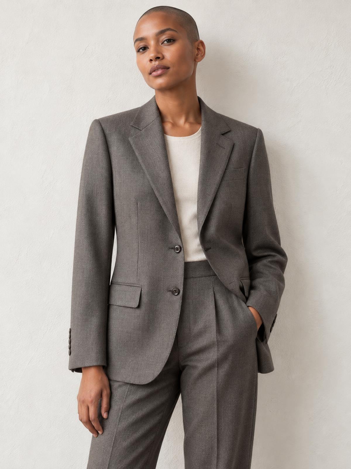 Casa Ferrante Soft Shoulder Womens Blazer worn by a model