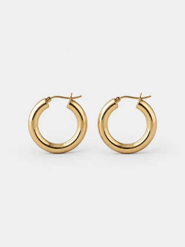 Halden Stone — Solid Hoop Earring