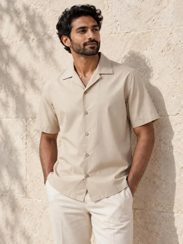 Casa Ferrante — Linen Camp Collar Shirt