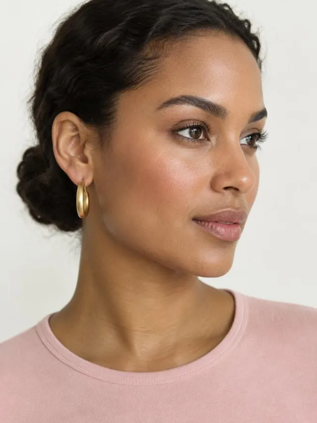 Atelier Verrine — Brushed Gold Hoop