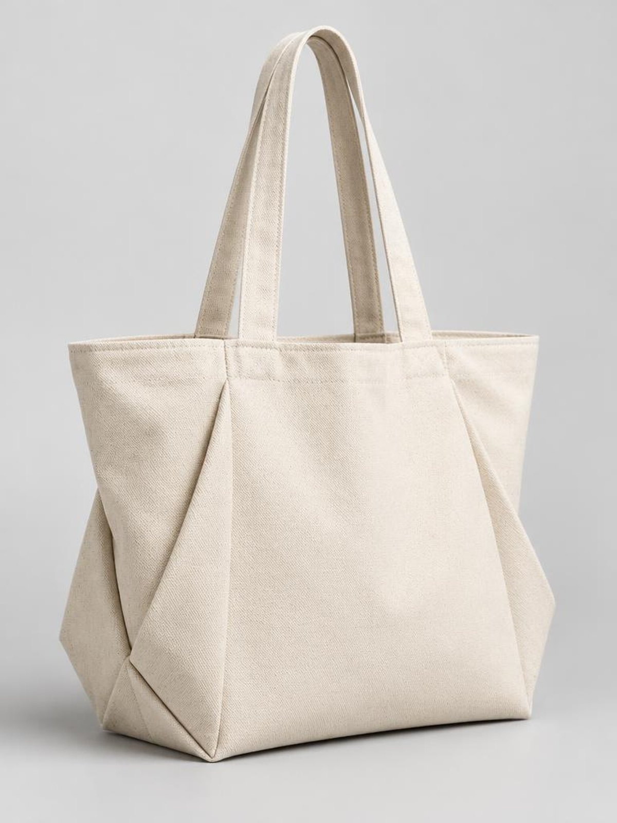 Mirai Atelier Folded Cotton Tote — worn by a model