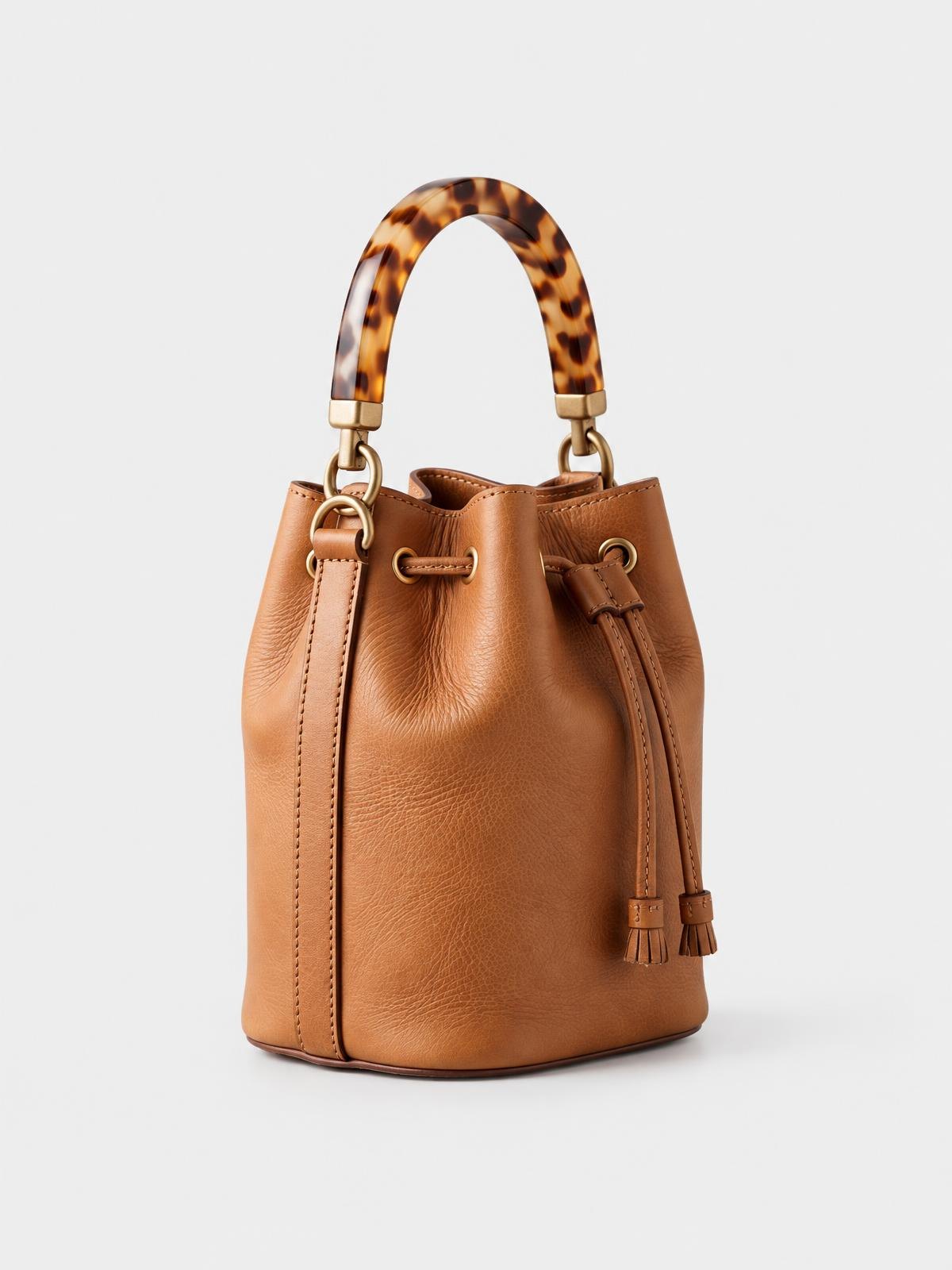 Objet Vide Resin Handle Bucket Bag — product view
