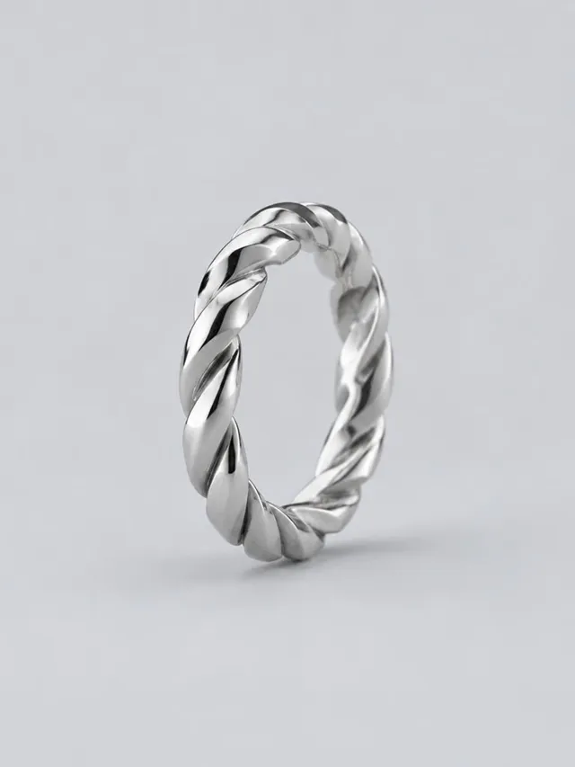 Halden Stone — Twisted Silver Ring
