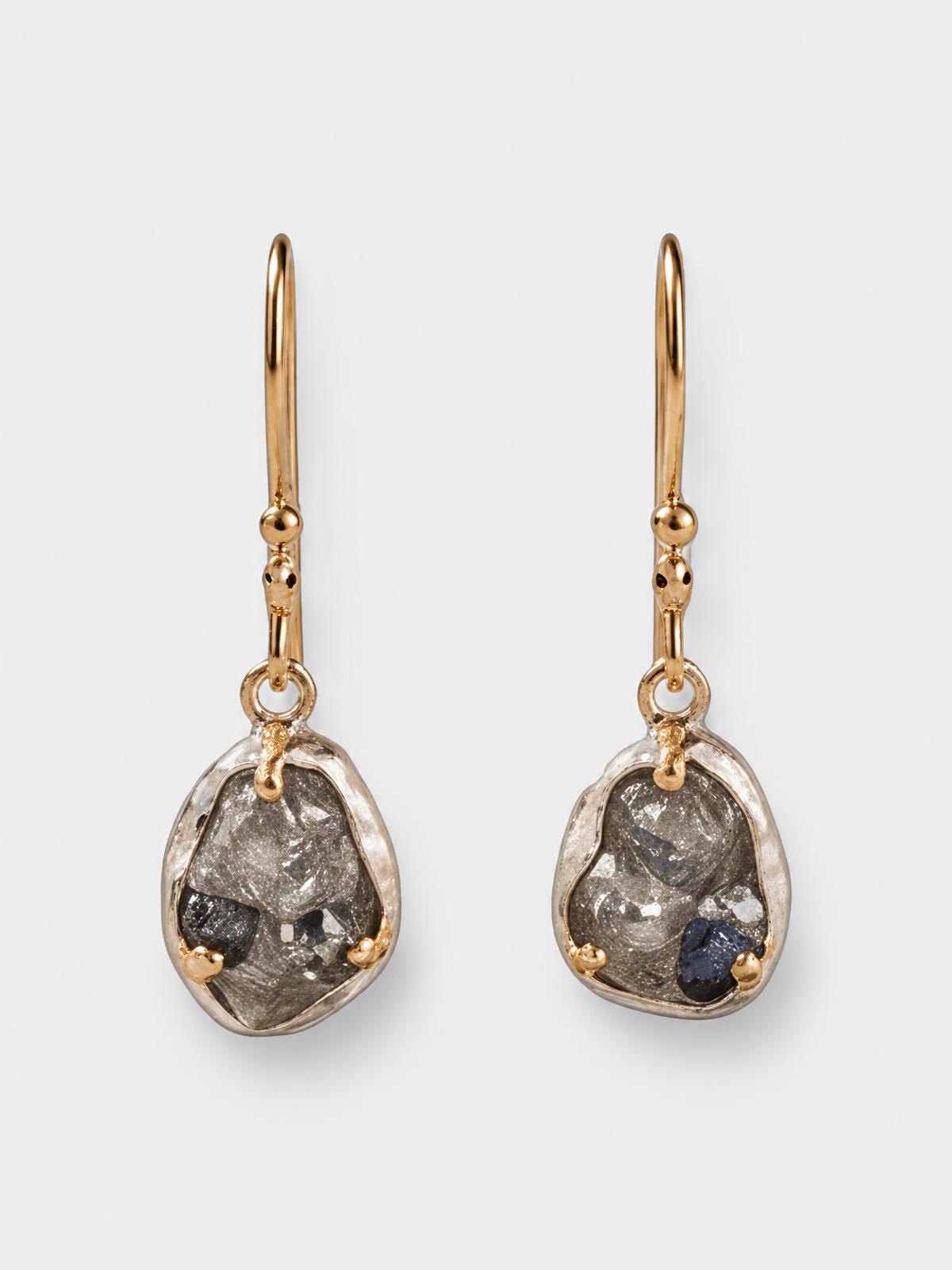 Atelier Verrine Raw Stone Drop in silver — product view