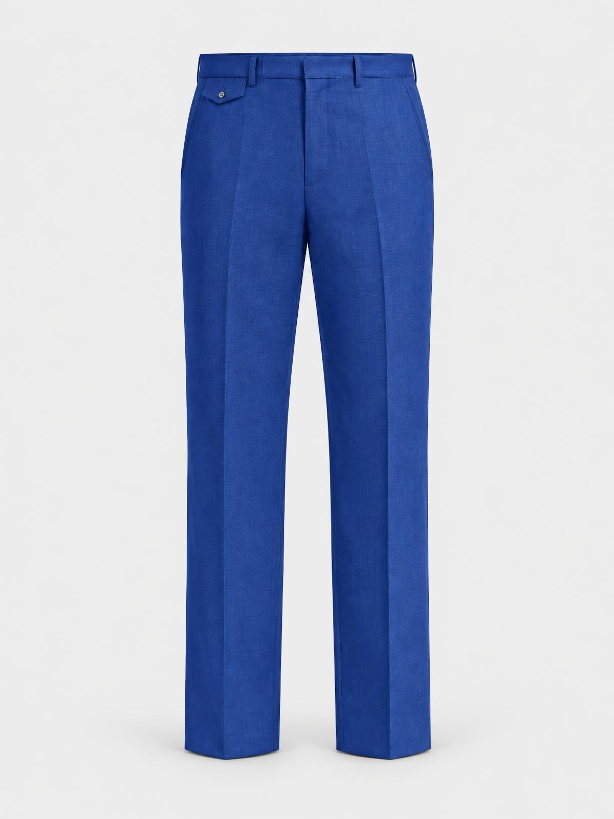 North Vessel Wool Utility Trouser in cobalt — product view