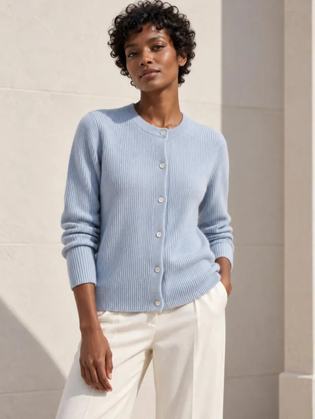 Numera Studio — Cotton Rib Cardigan