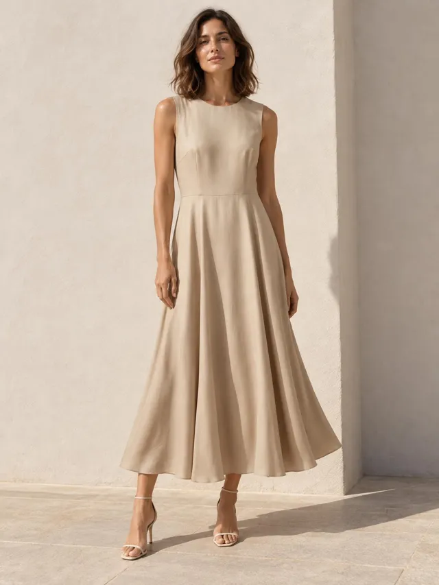 Salt Meridian — Sleeveless Linen Dress