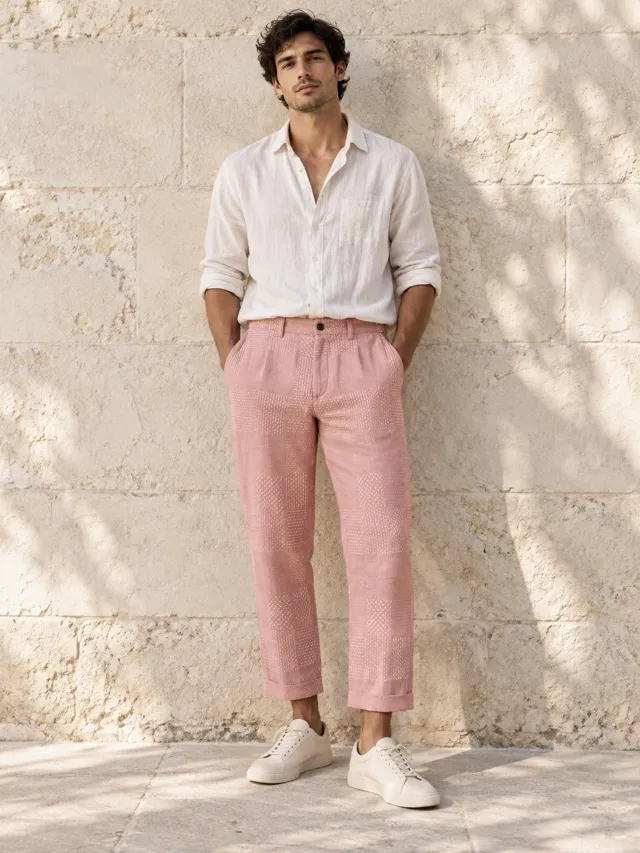Mirai Atelier — Cropped Sashiko Trouser