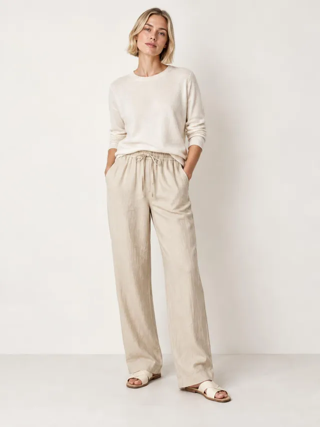 Salt Meridian — Drawstring Linen Trouser