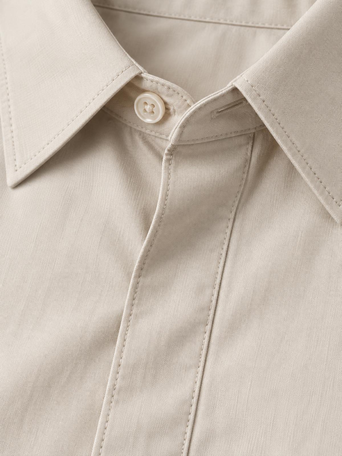 Mirai Atelier Layered Panel Shirt in indigo — fabric detail