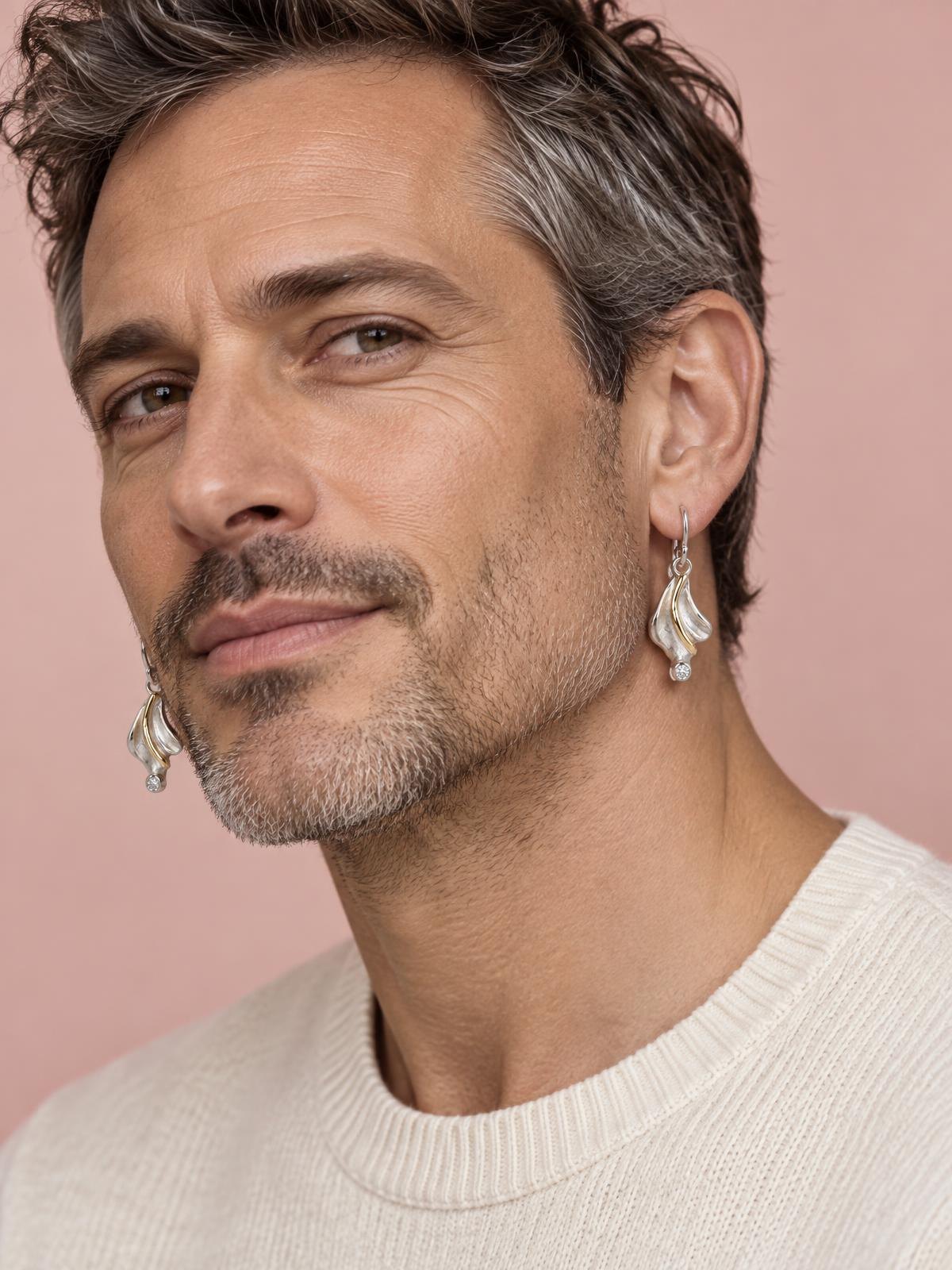 Halden Stone Cast Drop Earring — worn by a model