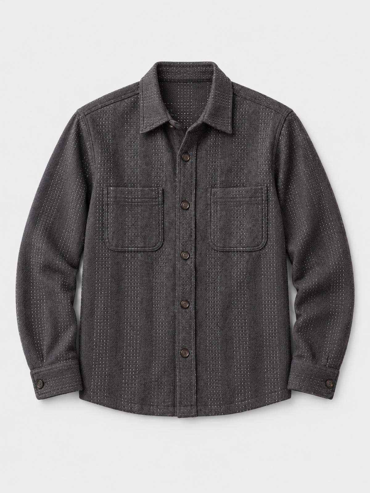 Mirai Atelier Sashiko Stitch Overshirt — product view