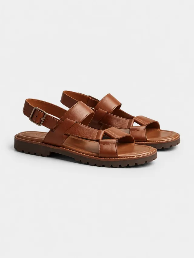 Mirai Atelier — Rubber Sole Leather Sandal