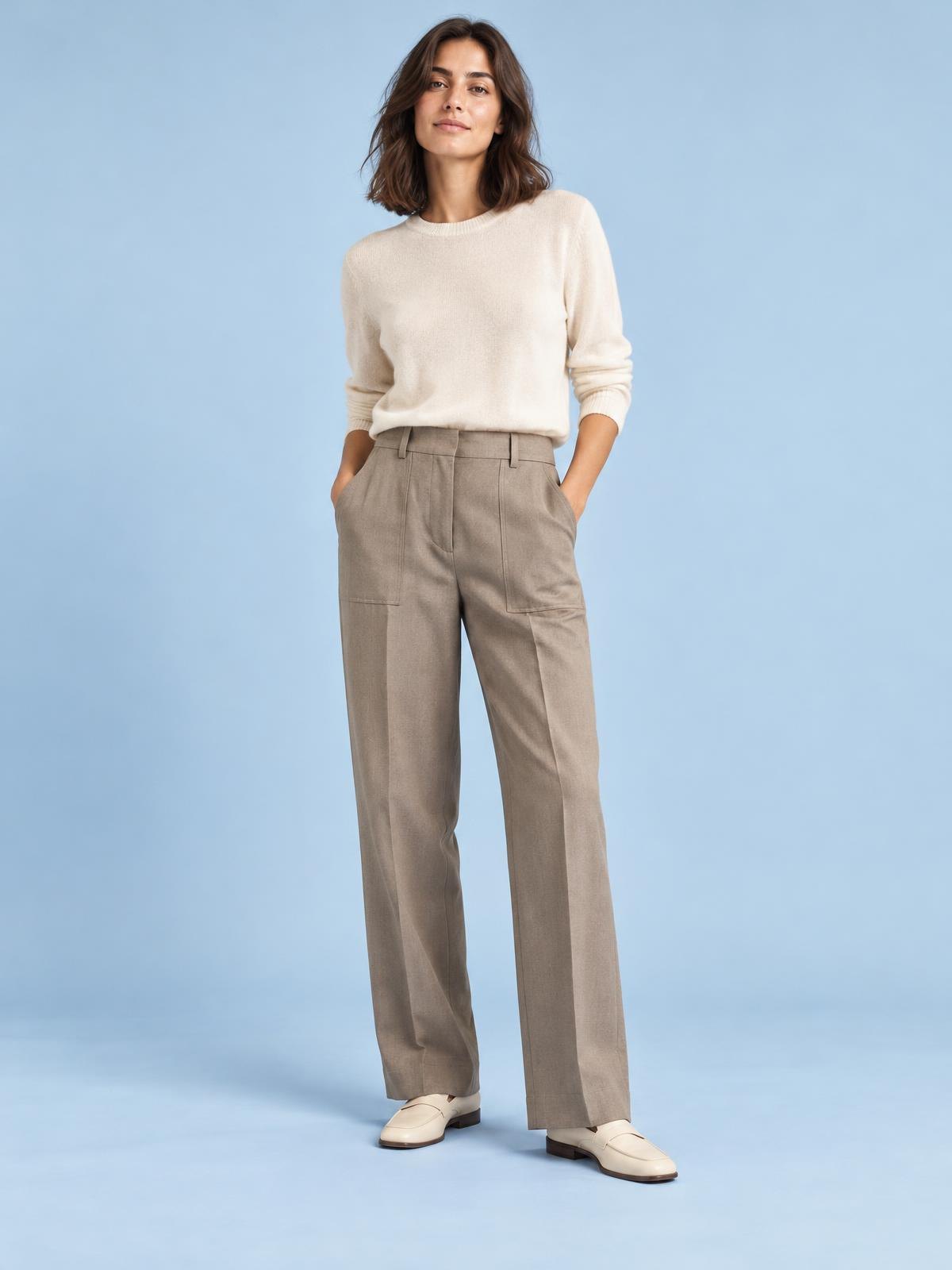 North Vessel Wool Utility Trouser worn by a model