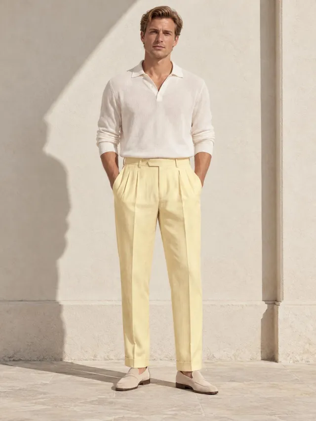 Casa Ferrante — Pleated Wool Trouser