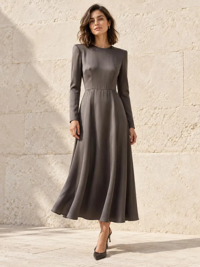 Lune Boreale — Sculpted Shoulder Dress
