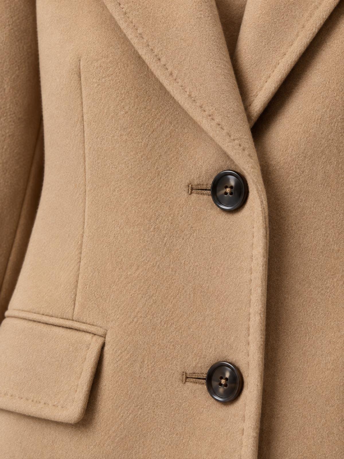 Casa Ferrante Long Wool Overcoat — fabric detail