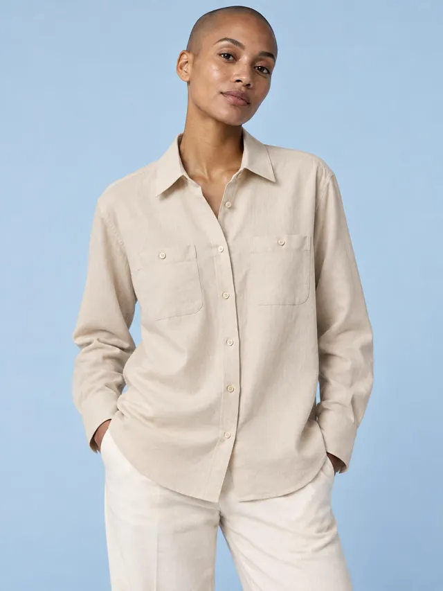 Salt Meridian — Open Weave Linen Shirt