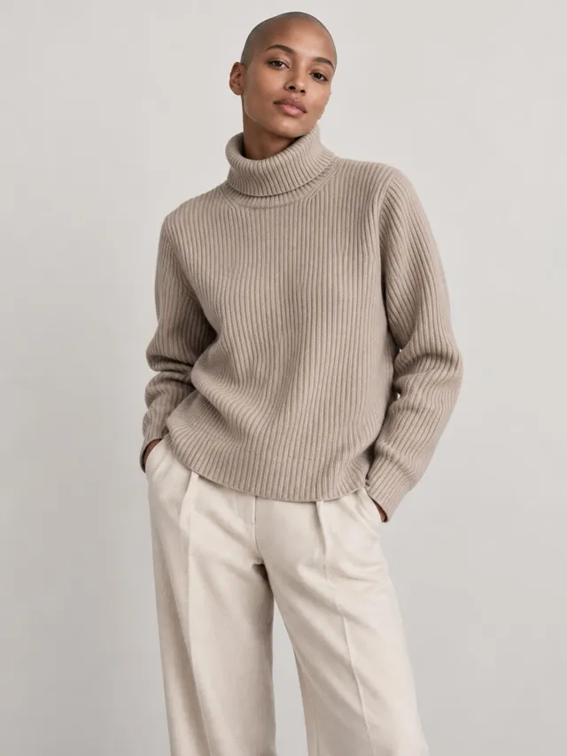North Vessel — Wool Rib Roll Neck