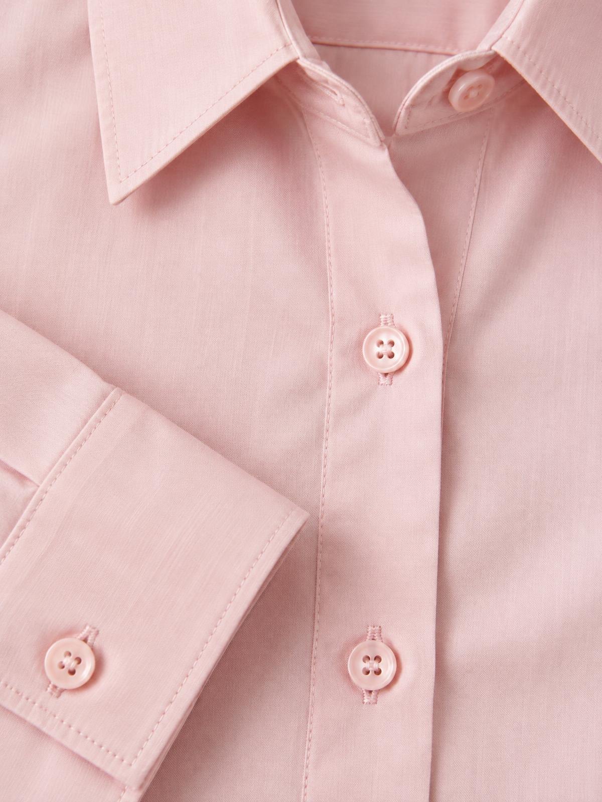 Aurelia Nord Paper Poplin Shirt in blush pink — fabric detail