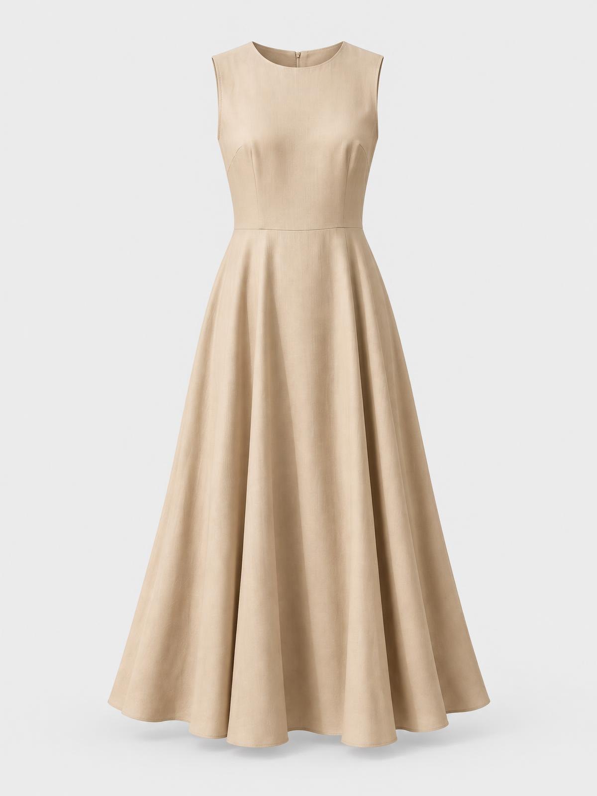 Salt Meridian Sleeveless Linen Dress — product view