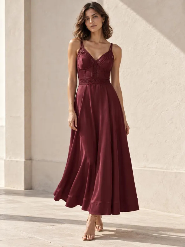 Salt Meridian — Crochet Panel Dress
