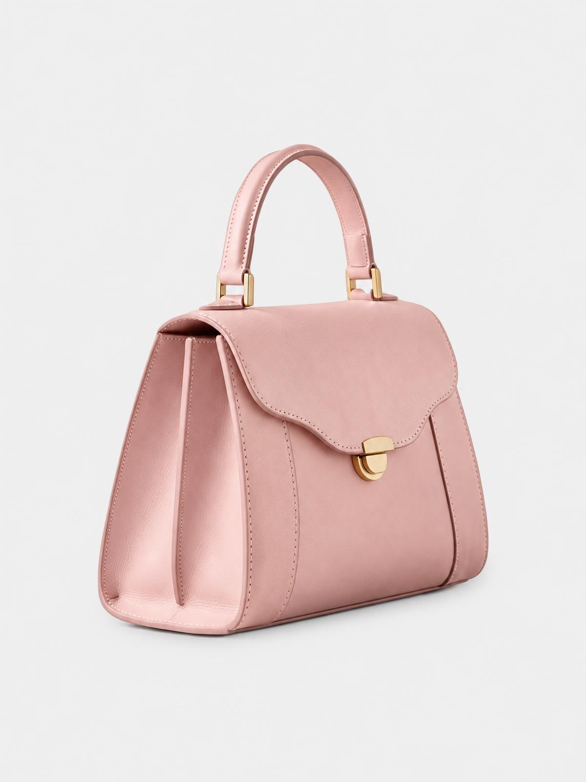 Objet Vide Sculptural Top Handle in blush pink — product view