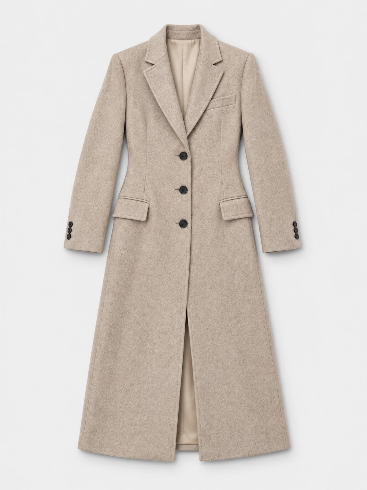 Aurelia Nord Raw Wool Long Coat — product view