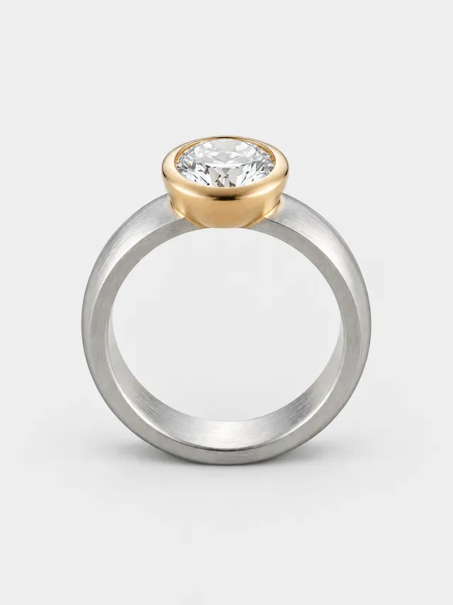 Atelier Verrine — Brushed 18k Solitaire