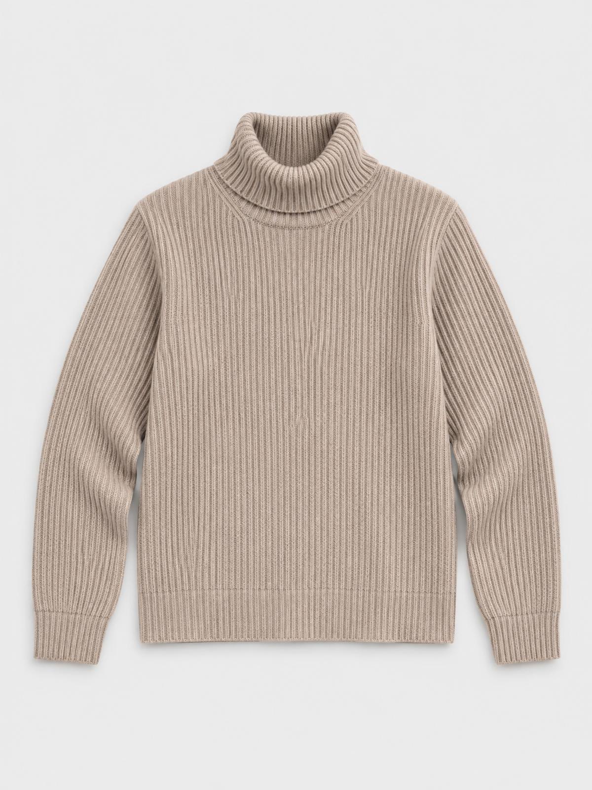 North Vessel Wool Rib Roll Neck — product view