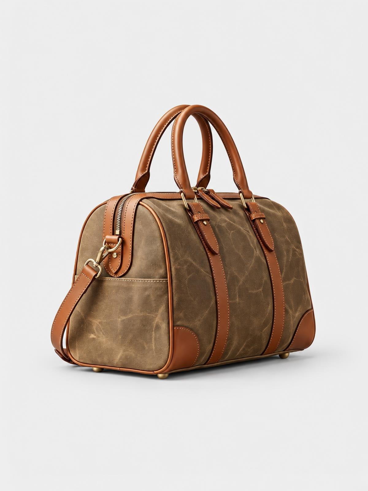 North Vessel Waxed Cotton Duffle — product view