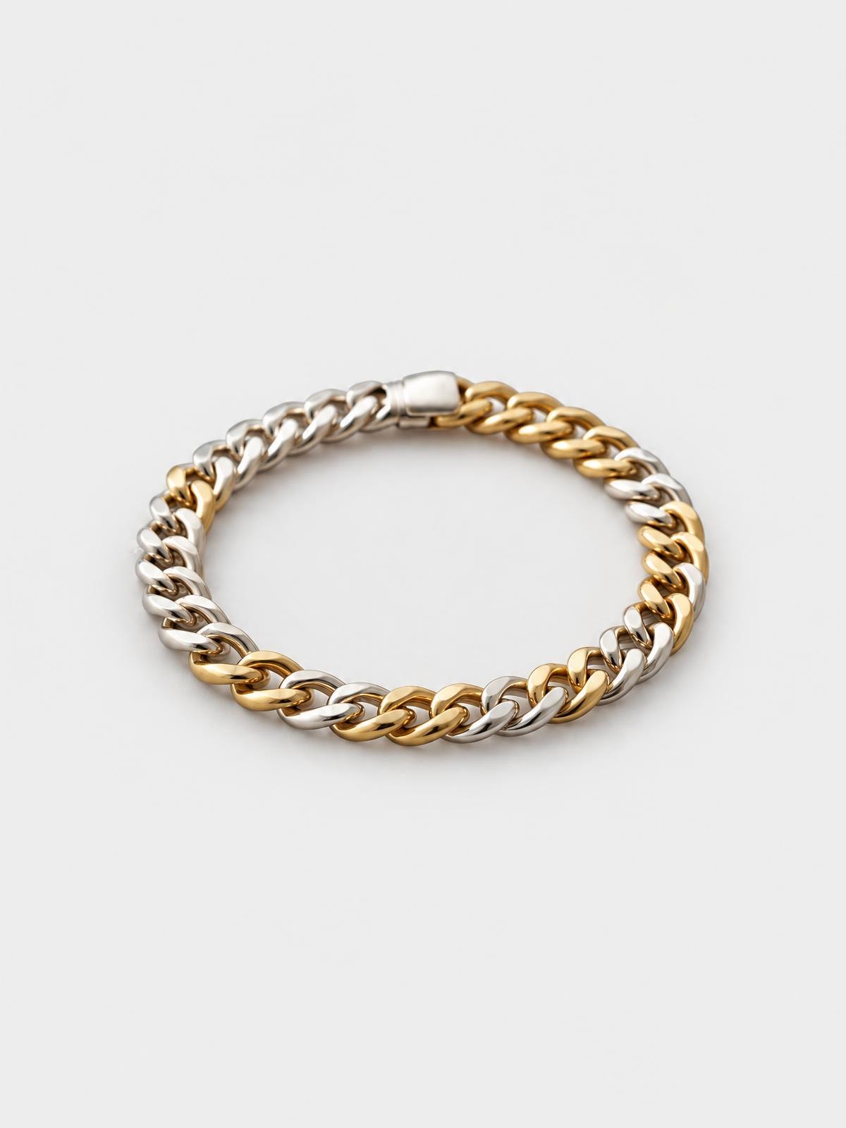 Halden Stone Curb Link Bracelet in silver — product view